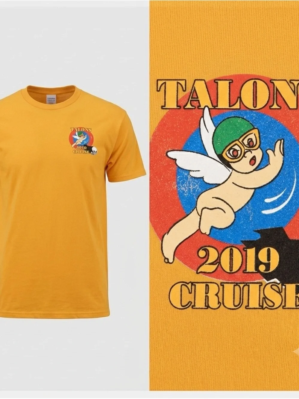 US Navy CWV-5  deployment tee. Men’s large Yellow Short Sleeve Tee